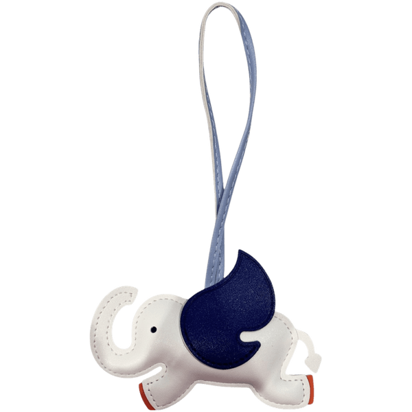 Hovedbilde Elephant Bag Charm - White / blue & red
