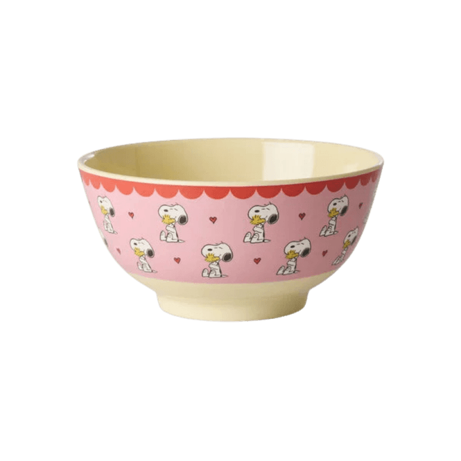 Hovedbilde Snoopy skål pink - Medium Melamine