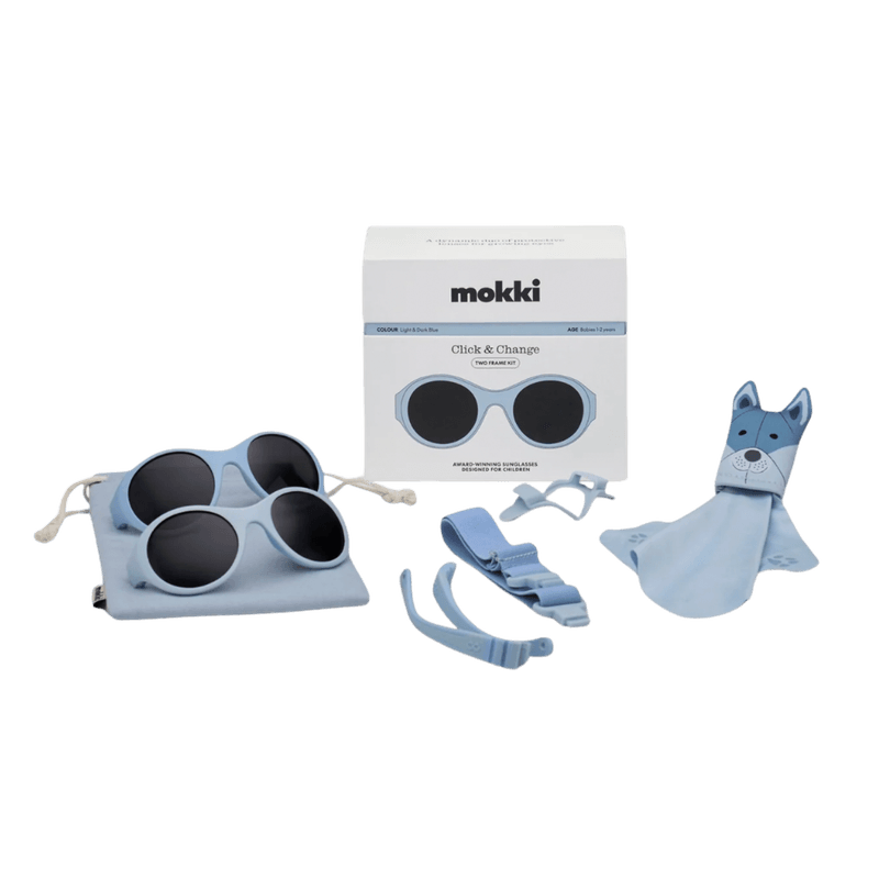 Mokki solbriller Click & Change 2.0 - Light and dark blue