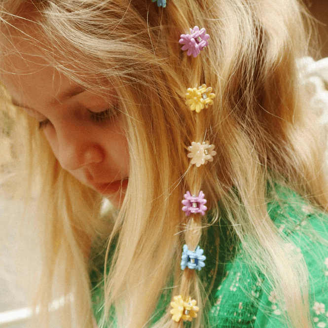Hovedbilde 10-pakning mini blomster-hårklyper