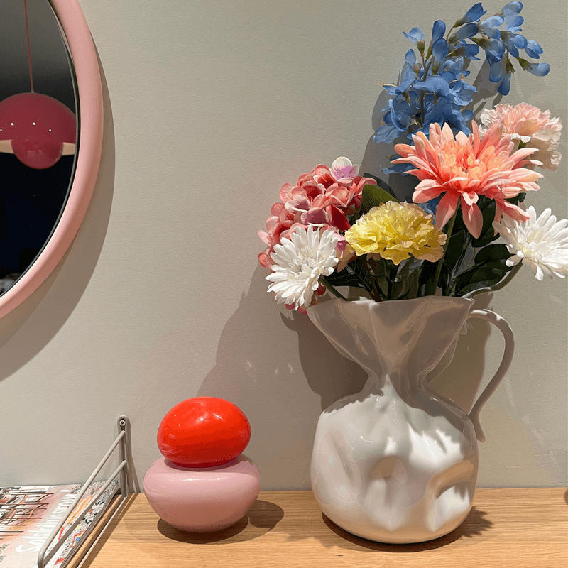 Crumple vase hvit