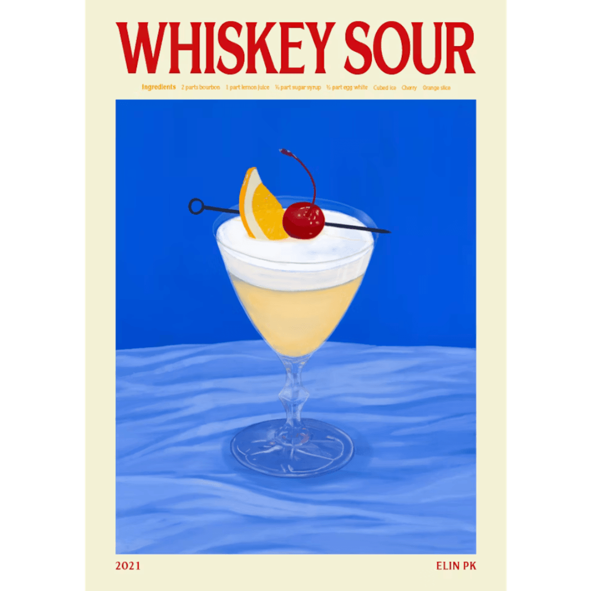 Elin PK Whiskey Sour Drink Poster