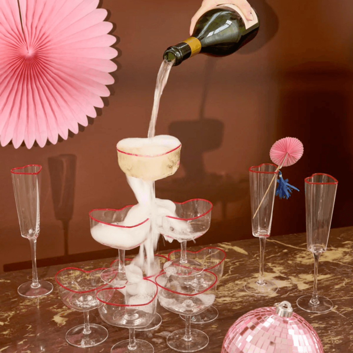 Champagneglass - hjerte