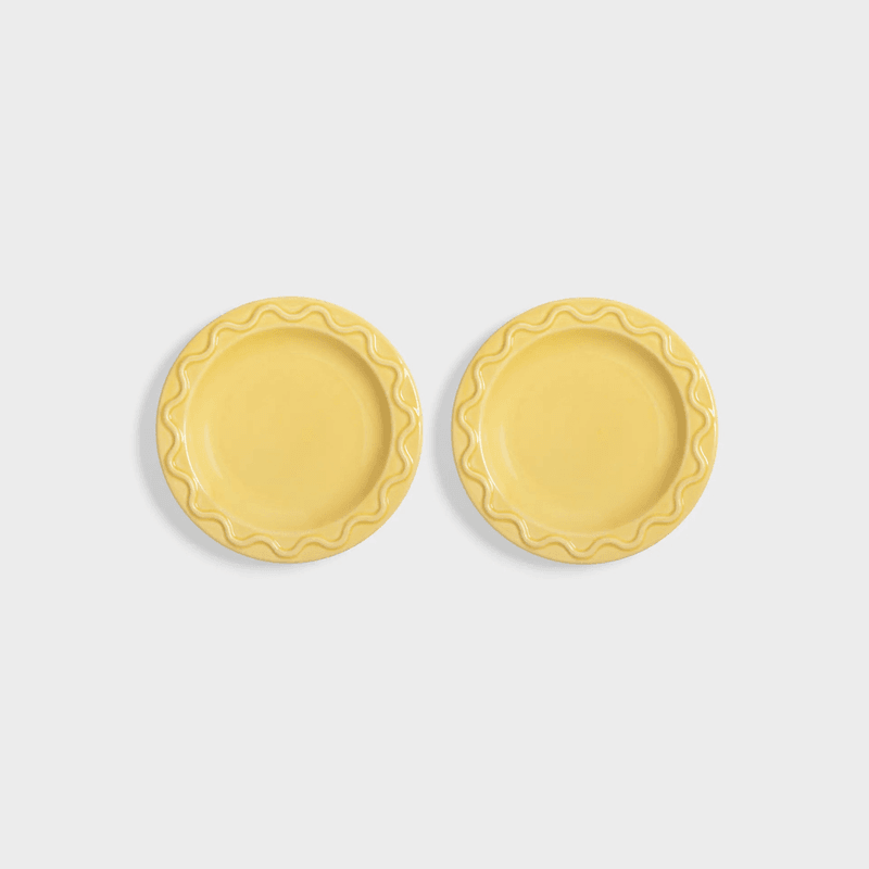 Plate mochi yellow small - set of 2