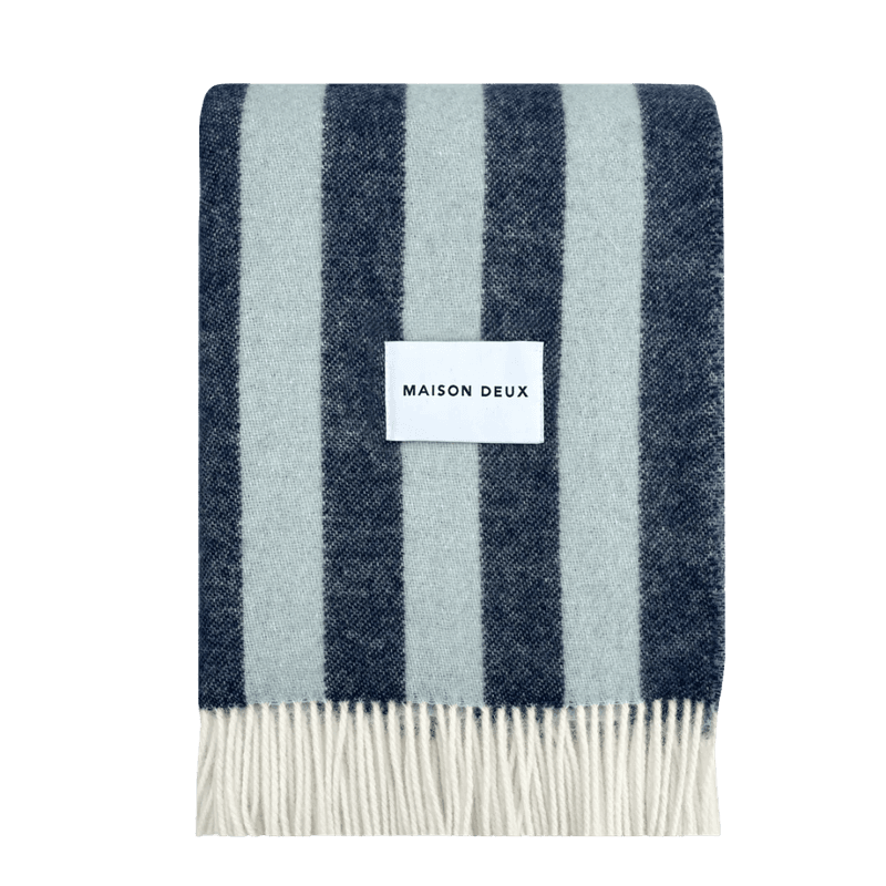 Candy Wrap ullpledd - Navy / Ice blue 