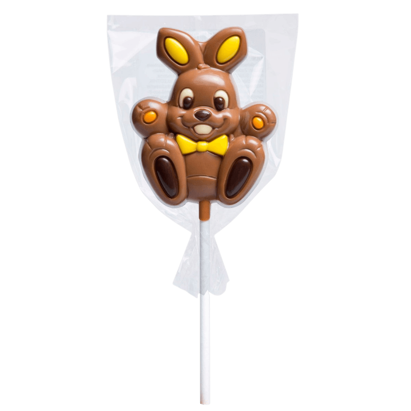 Melkesjokolade lollipop med påskefigur