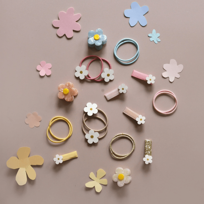mini daisy hårspenner 4pk 