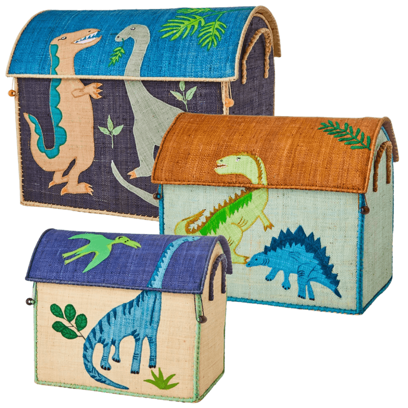 RICE Oppbevaring kurvhus Dinosaur