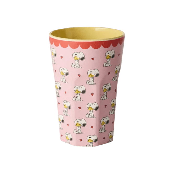 Hovedbilde Snoopy kopp pink - Stor Melamine