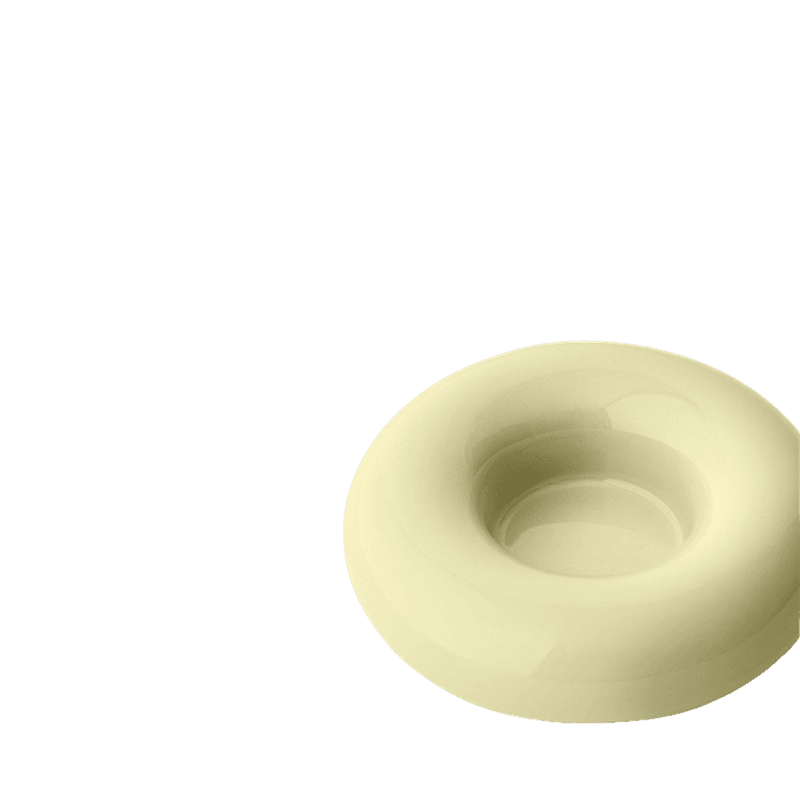 BOB CANDLE HOLDER, MEDIUM, YELLOW