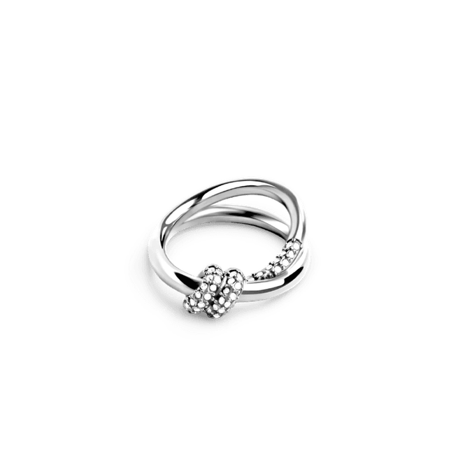 Hovedbilde Pavé Knot Ring Silver
