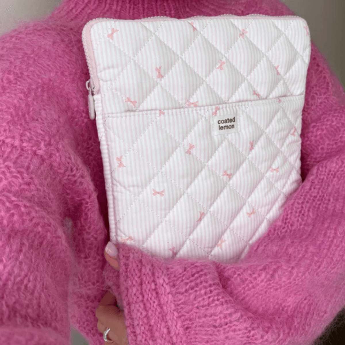  pc mappe Rosa Stripet - 14 inch