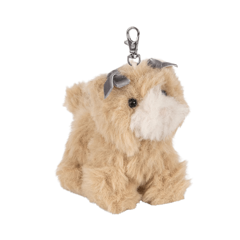 Bag charm - Katt m / blå sløyfe