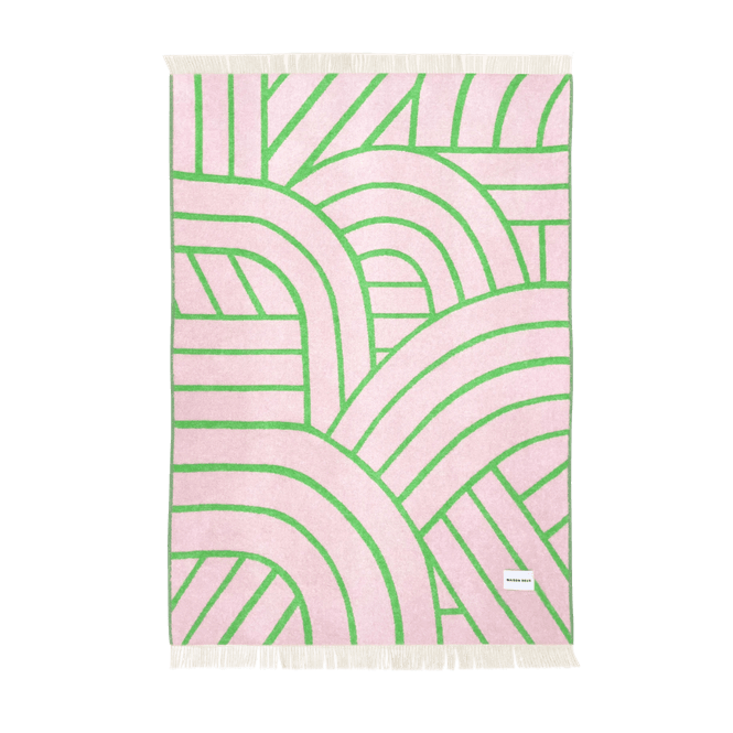 Hovedbilde Lines ullpledd -  Pink Apple 