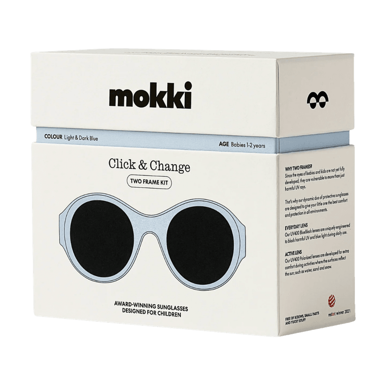 Mokki solbriller Click & Change 2.0 - Light and dark blue