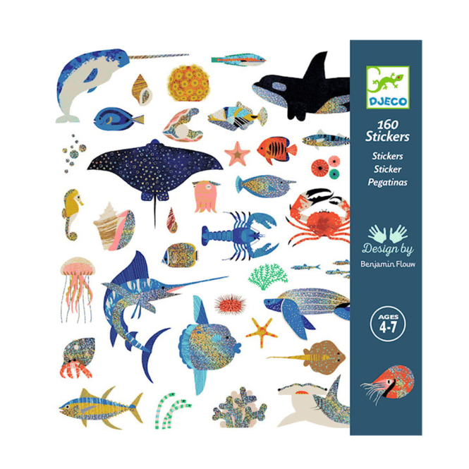 Hovedbilde klistremerker med sjødyr