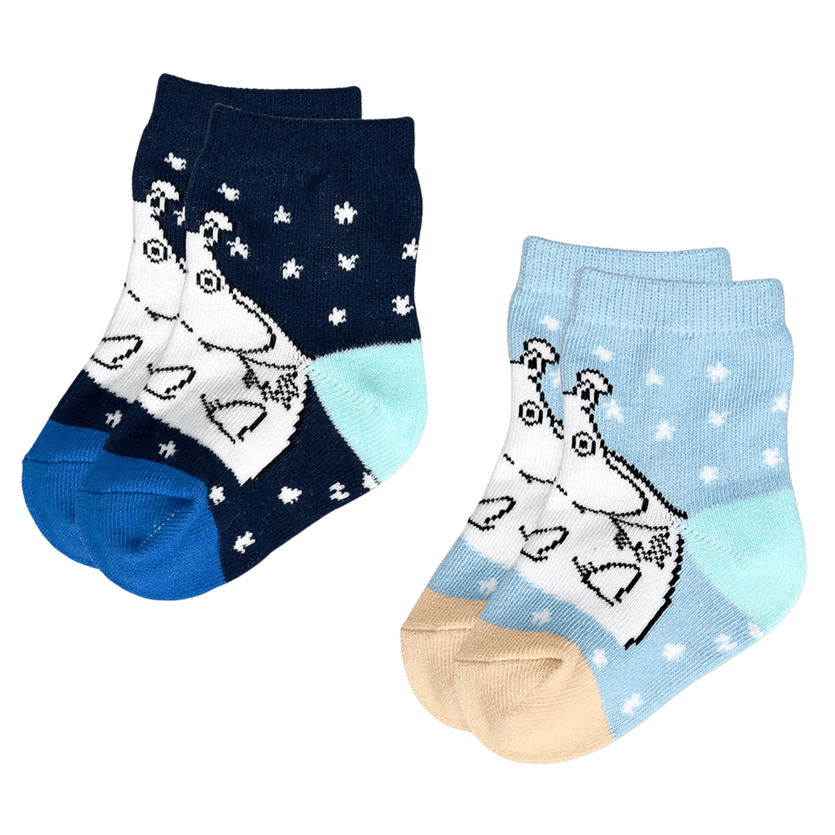 Moomin baby 2 par sokker - Mummitrollet