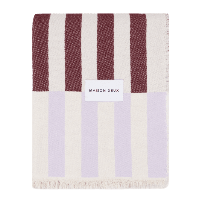 Hovedbilde Tiles Blanket Lilac Burgundy - 100 % bomull