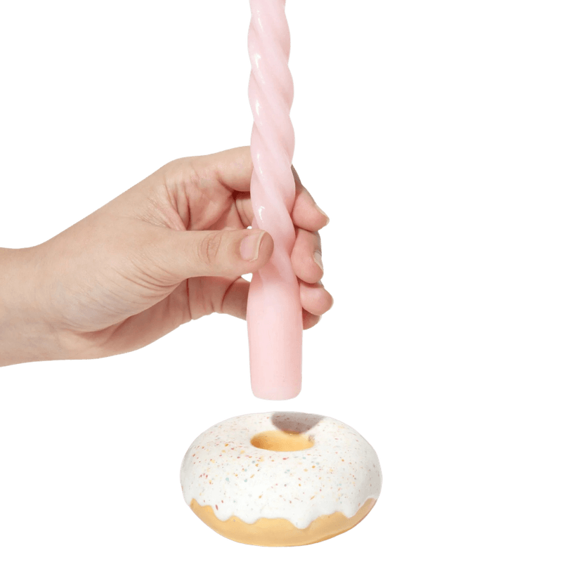 Lysestake - Donut sprinkle white