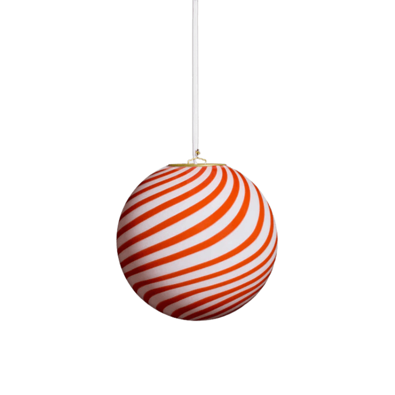 Murano Candy Pendel Rød/hvit Swirl *Bestillingsvare