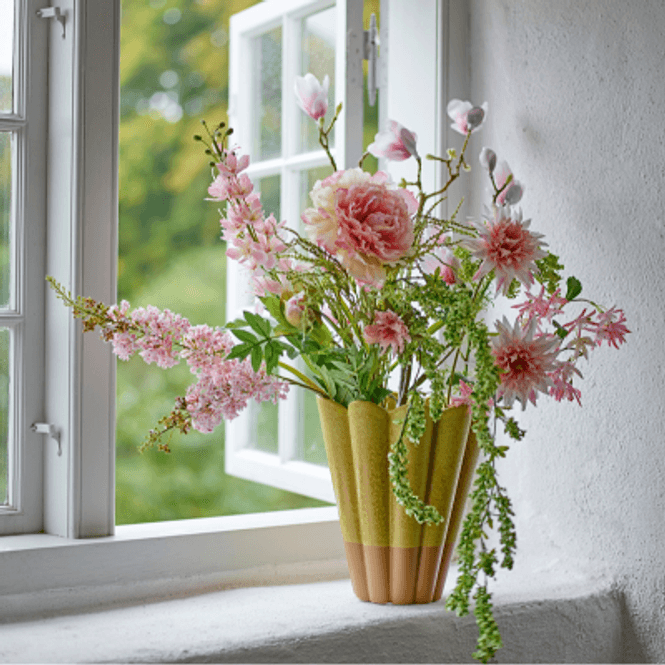 Hovedbilde Blomsterbukett Breeze – rosa kunstige ...