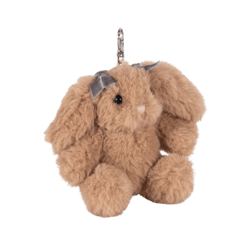 Bag charm - Kanin m / blå sløyfe
