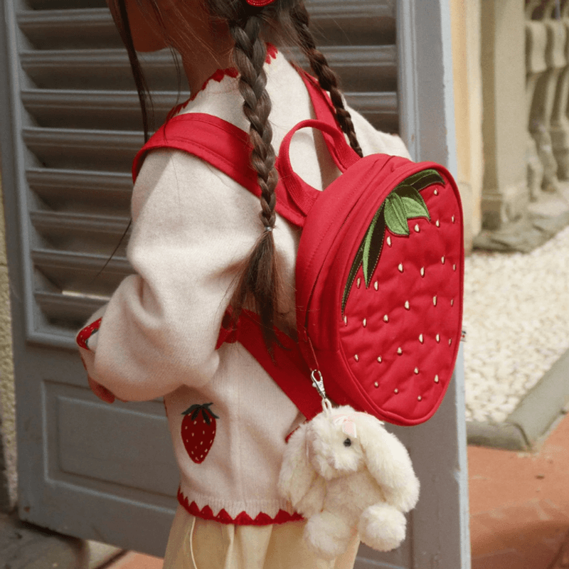 Bag charm - Kanin m / gul sløyfe