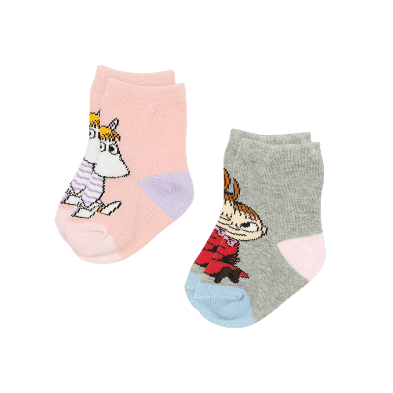 Moomin baby 2 par sokker - Snorkfrøken og lille my