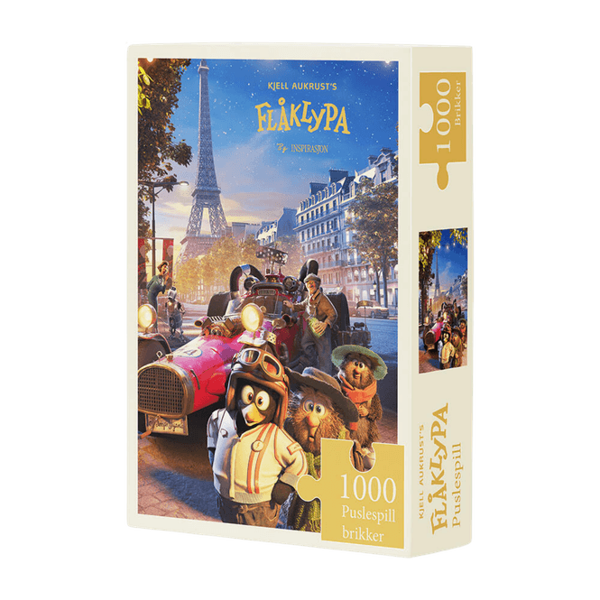 Hovedbilde Flåklypa puslespill 1000 - Fra Paris til ...