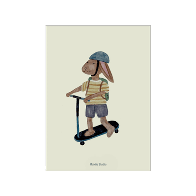 Hovedbilde Poster - Jona på løbehjul , Makile Studio