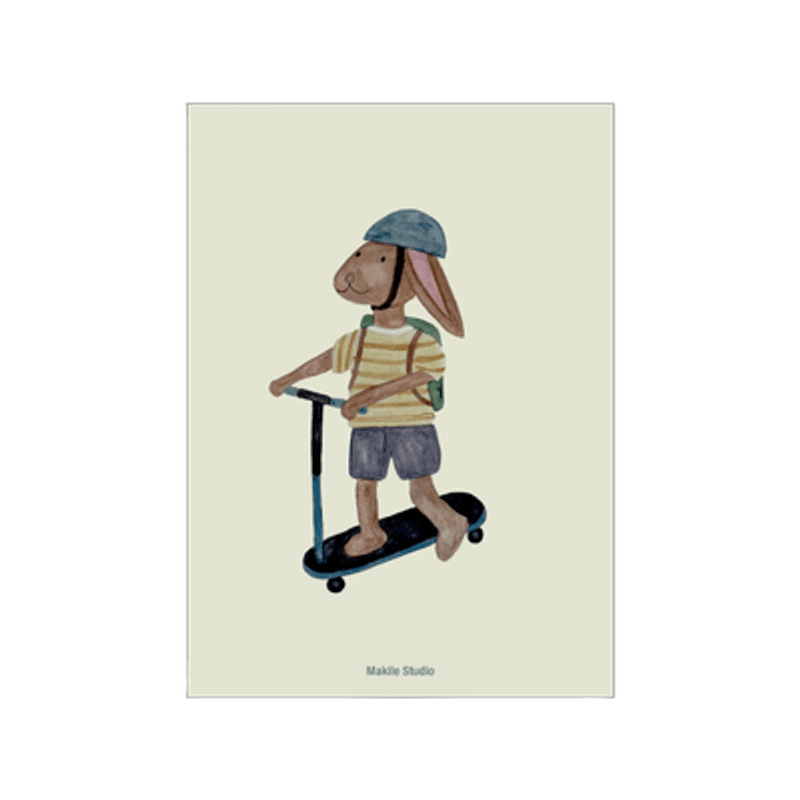 Poster - Jona på løbehjul , Makile Studio