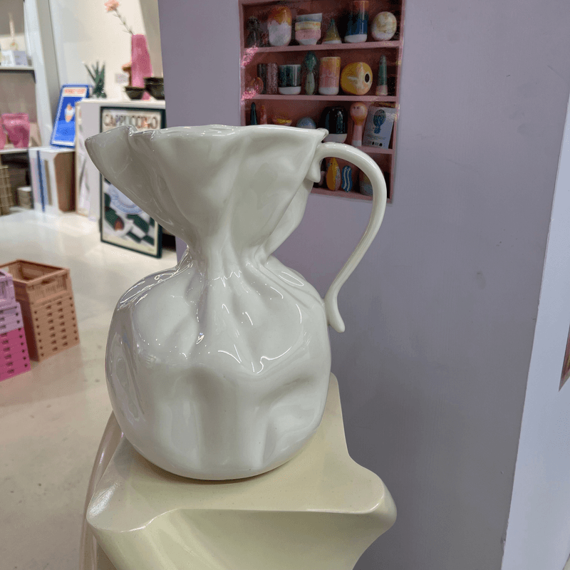 Crumple vase hvit