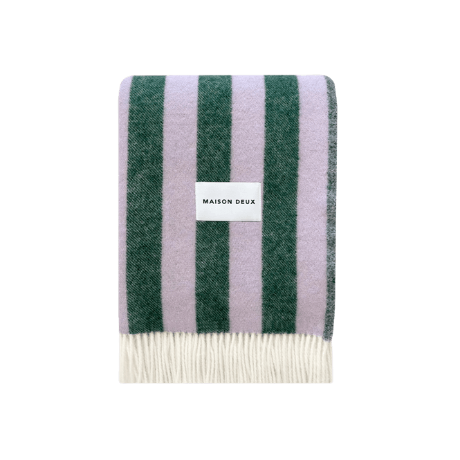 Hovedbilde Candy Wrap ullpledd - Lilla / Grønn 