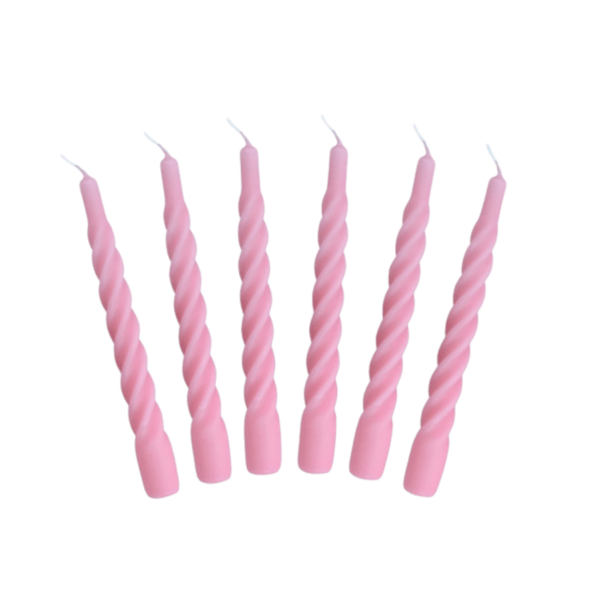 Candles with a twist - Matt rosa 1stk