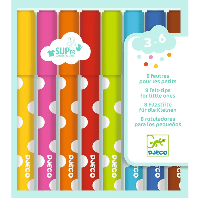 Hovedbilde Vaskbare tusjer - 8 stk