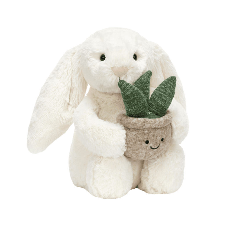Jellcat - Cream Bunny with Plant