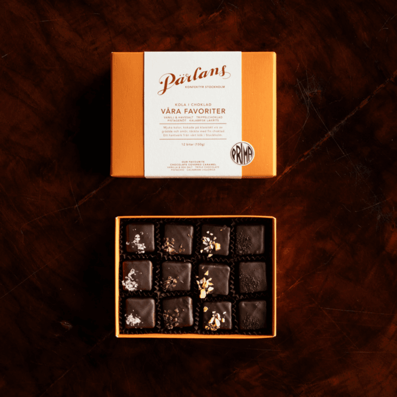 Sjokoladetrukne karameller – Our Favourites - 12 biter