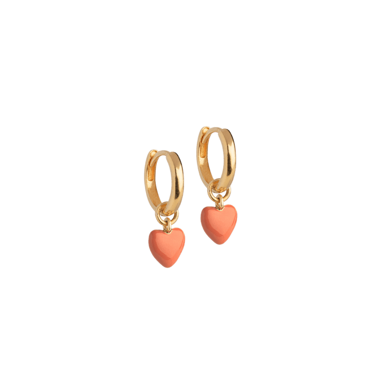 Enamel - Hoops, Amore - Light Coral