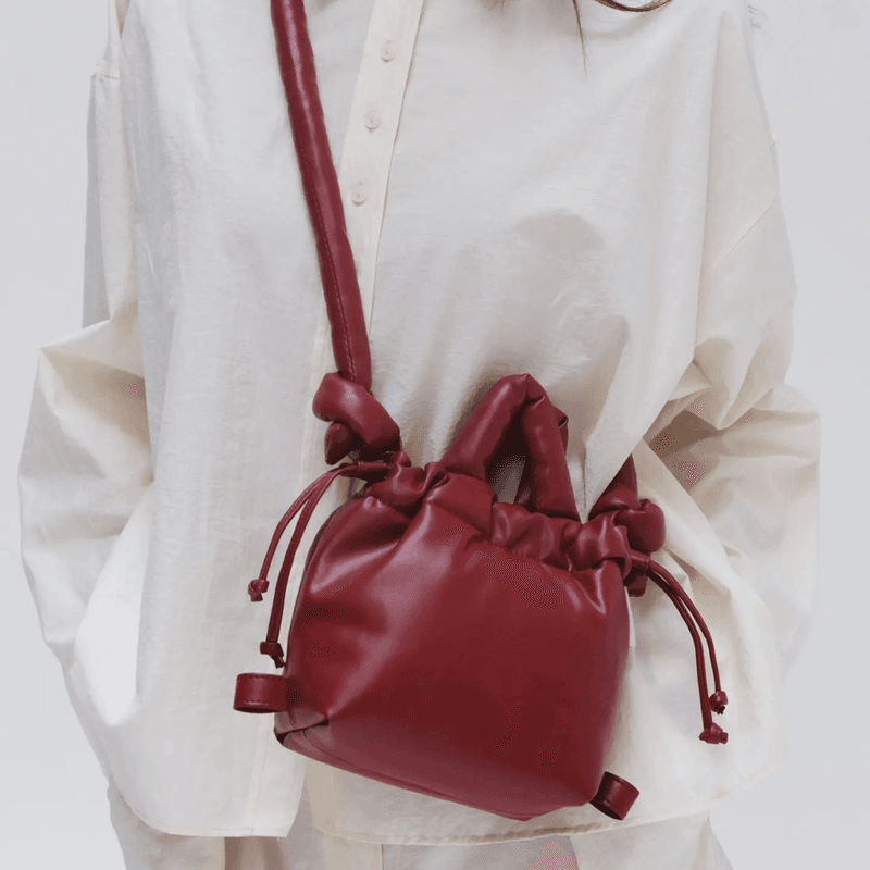 Micro Ona Vegan Leather - Cherry red