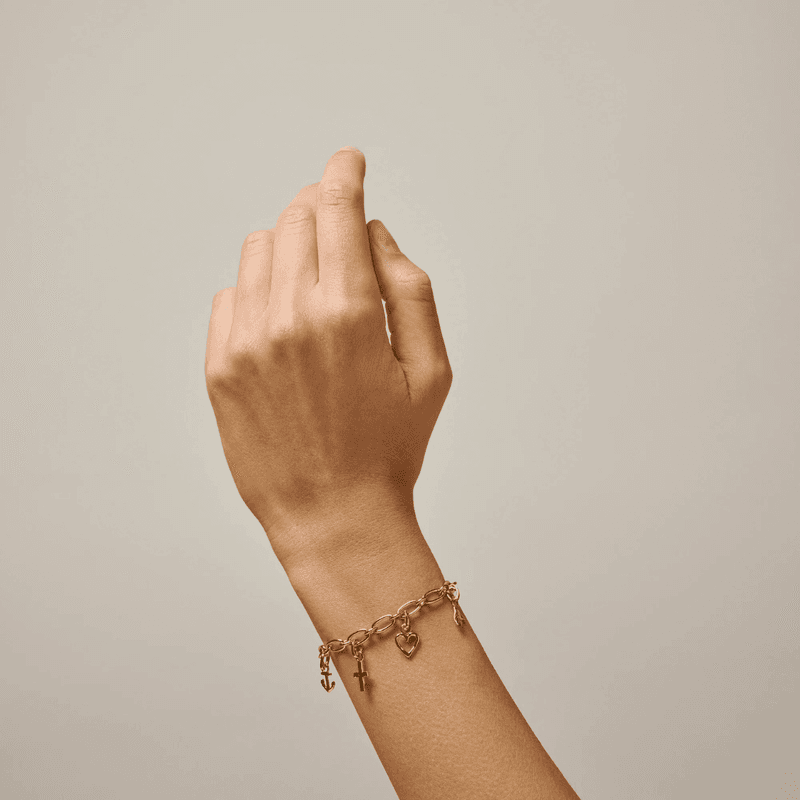 Enamel Charm - Chunky bracelet