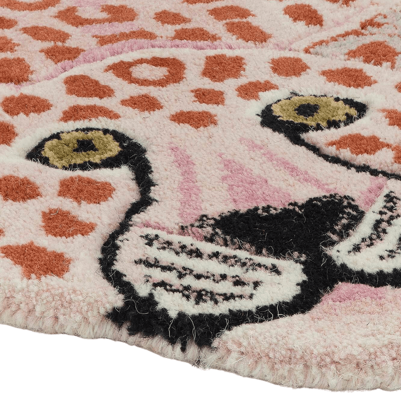 Pinky Leopard Rug Large