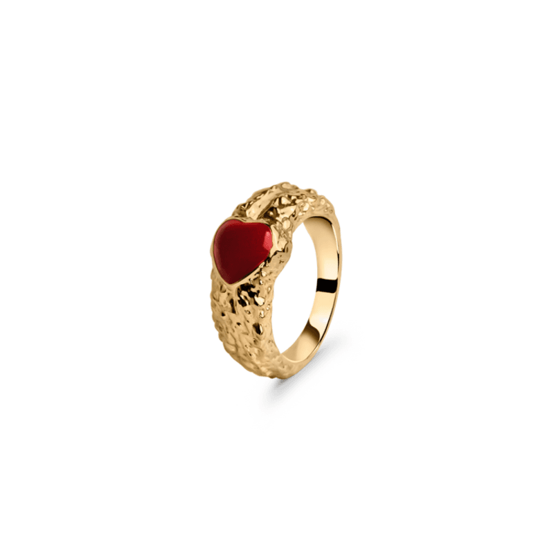Scarlet Heart Ring gold