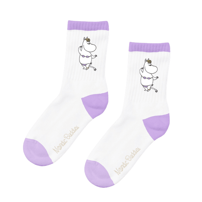 Hovedbilde Moomin Retro sokker snorkfrøken - lilla / hvit