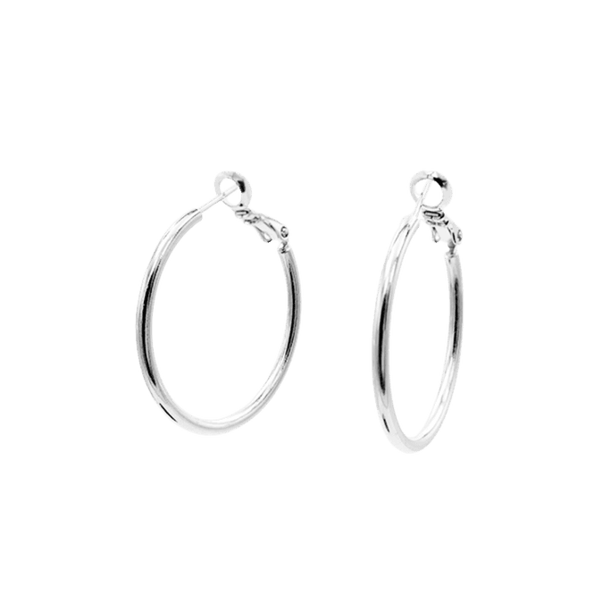 Hovedbilde Sleek Medium hoops - Sølv
