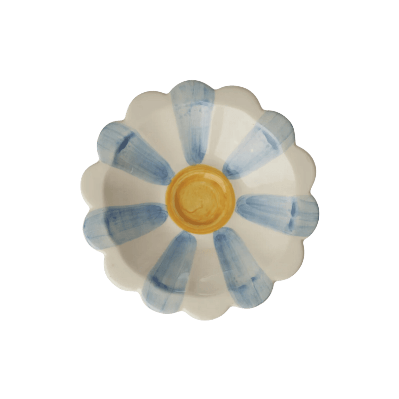 Keramikk skål - Håndmalt, blomster