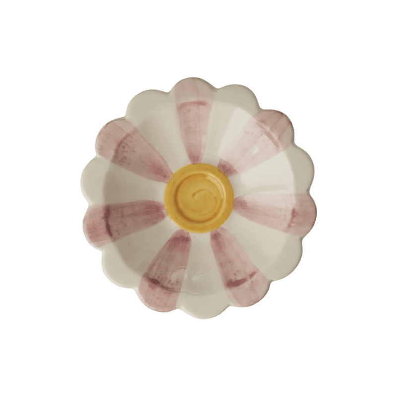 Keramikk skål - Håndmalt, blomster
