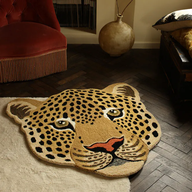 Hovedbilde Himani Leopard Head Rug Large