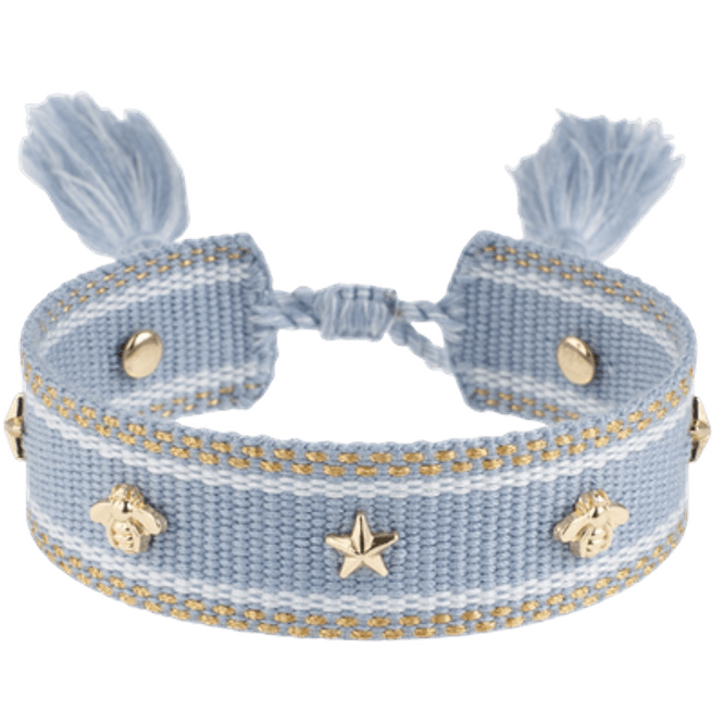 Hovedbilde Dark - Flettet armbånd med steiner, cool blue ...