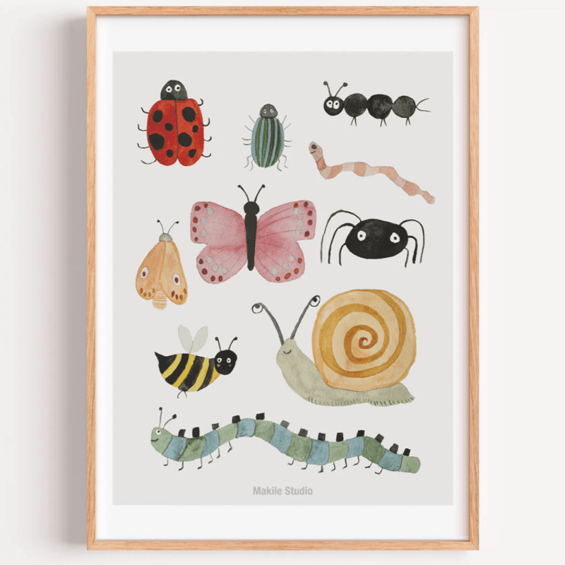 Poster - Viggos Krible-Krable Dyr , Makile Studio