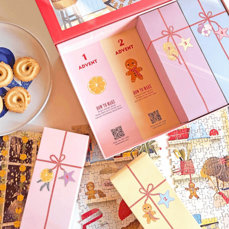 SWEET CHRISTMAS Puslespillkalender - 1000
